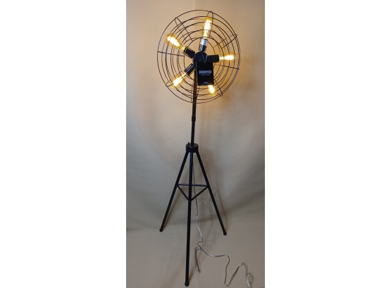 Steampunk/ Industrial Floor Lamp With Edison Bulbs