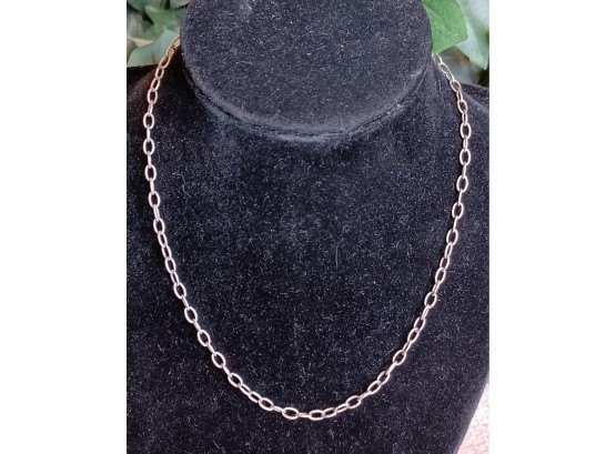 Textured Link Sterling Chain Necklace
