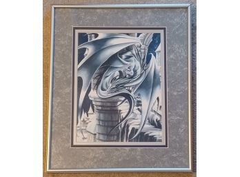 Great Framed And Matted Dragon Print