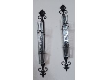 Wrought Iron Wall Vases