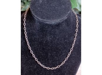 Textured Link Sterling Chain Necklace