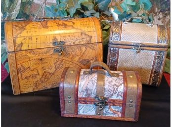 Trio Of Old World Style Boxes