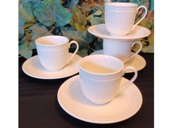 Mikasa Italian Countryside Set Of 4 Cups And Saucers