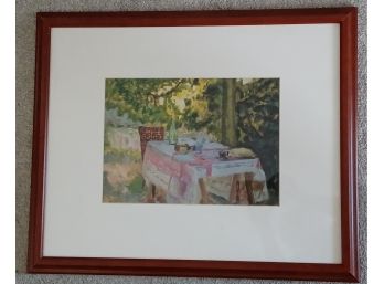 Framed Print: Table Set In A Garden By Pierre Bonnard