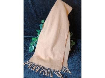 Stunning Peach Colored Cashmere Scarf