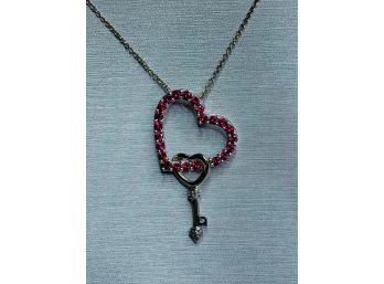 Zales Sterling Key To My Heart Necklace