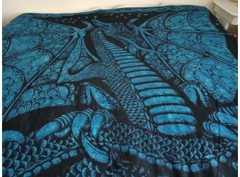 Large, Amazing Dragon Bedspread/ Wall Hanging By Ancient Circles