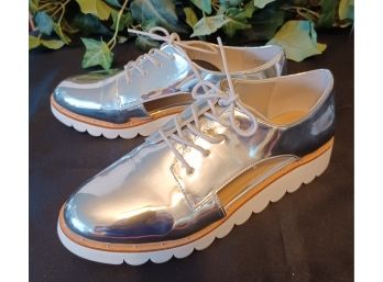 Aldo Silver Oxford Style Shoes