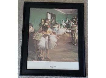 Framed Degas Poster Of Dance Class