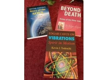Trio Of Edgar Cayce Books-one Autographed