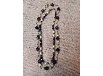 Pair Of Natural Stone Beaded Necklaces