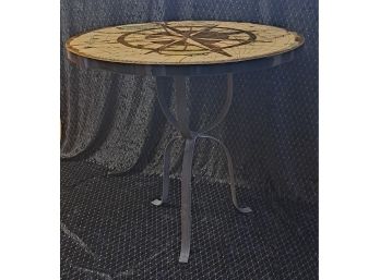 Steampunk Upcycled Map Table
