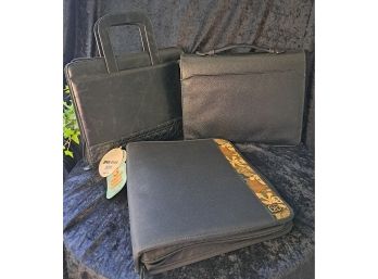 Trio Of 3- Ring Binder Notebooks And Briefcases