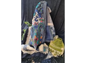 Embroidered Scarf And Pashmina Scarf