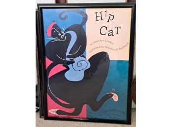 Promotional Poster For Hip Cat Autographed By Illustrator
