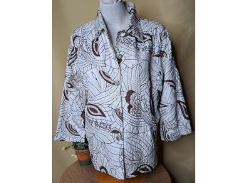Chico's Embroidered Silk Jacket