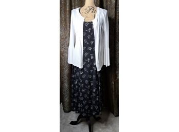 Coldwater Creek Maxi Dress With Lightweight Sweater