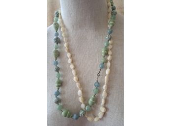 2 Natural Stone Necklaces