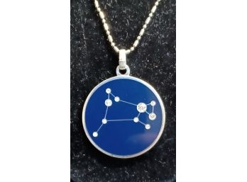 Sterling Aries Constellation Pendant And Chain