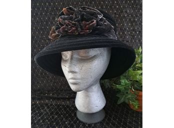 Fun Black Velvet Hat By Toucan Collection