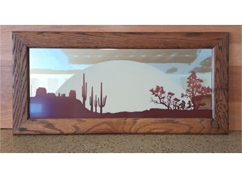 Vintage Southwest Style Painting On Mirror