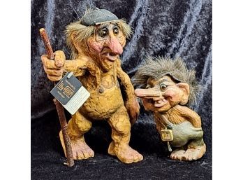 Fabulous Pair Of Vintage Ny Form Trolls From Norway
