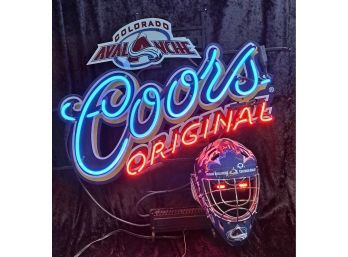Huge Colorado Avalanche Coors Original Bar Sign
