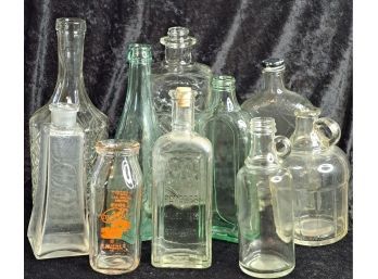 Collection Of 10 Vintage/ Antique Bottles