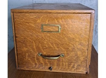 Vintage Quarter Sawn Oak  File Drawer From The Weis Company