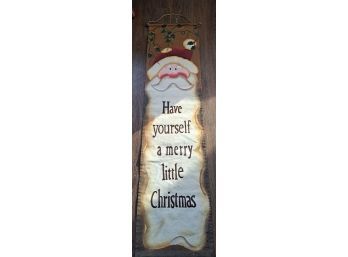 Adorable Painted Canvas Christmas Wall Hanging