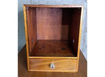 Vintage Mahogany Phone Cabinet With Drawer