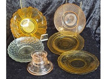6 Pieces Of Depression Glass