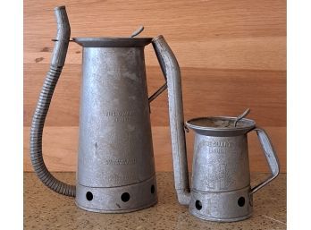 Pair Of Vintage Oil Cans From Huffman