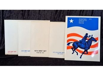 4 Mini Stamp Sets From 1973, '74, '75, '76