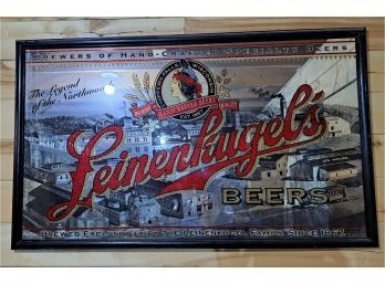 Vintage Rare Leinenkugel's Beer Bar Mirror