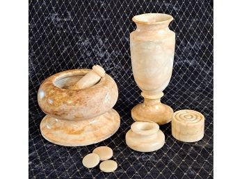 Collection Of Vintage Alabaster Pieces