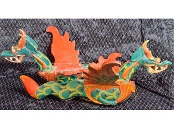 Pair Of Colorful Hanging Chinese Dragons