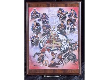 2001 Stanley Cup Champions- Avalanche Clock