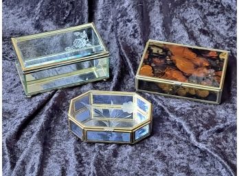 Trio Of Vintage Trinket Boxes