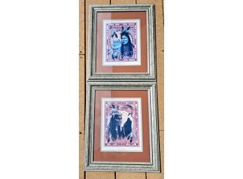 Pair Of Framed And Matted Native American Art