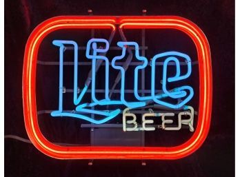 Rare, Vintage 1970 Light Beer Neon Sign
