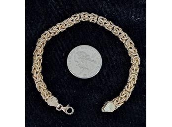Gold Over Sterling Byzantine Bracelet