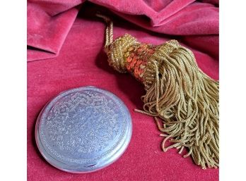 Rare Antique Persian Silver Compact With Mirror