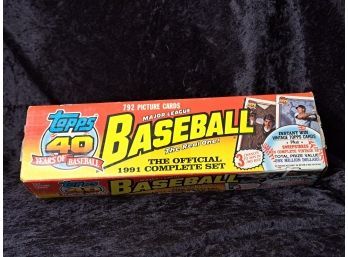 The Official 1991 Complete Set Topps Baseball Cards