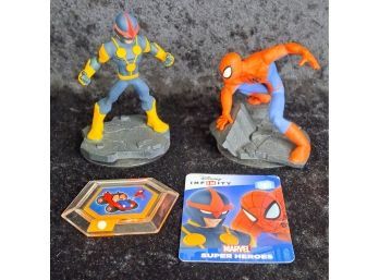 Disney Infinity 2.0 Marvel Spiderman And Nova W/card And One Spidey Power Disc