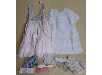 Antique Baby Clothes And Bonnets