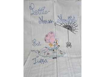 Antique Hand Embroidered Baby's Bedspread