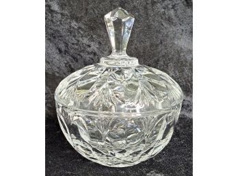 Vintage Crystal Candy Dish With Lid