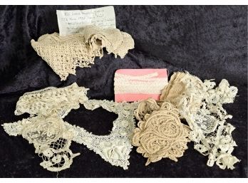 A Collection Of Antique Handmade Lace