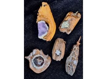 Collection Of Five Handcrafted Pendants